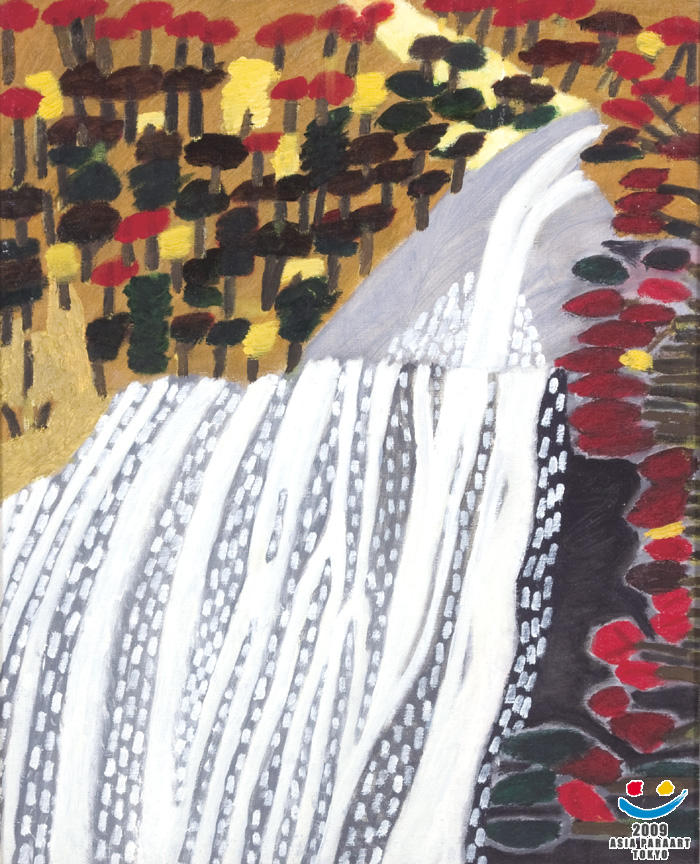 紅葉の袋田の滝