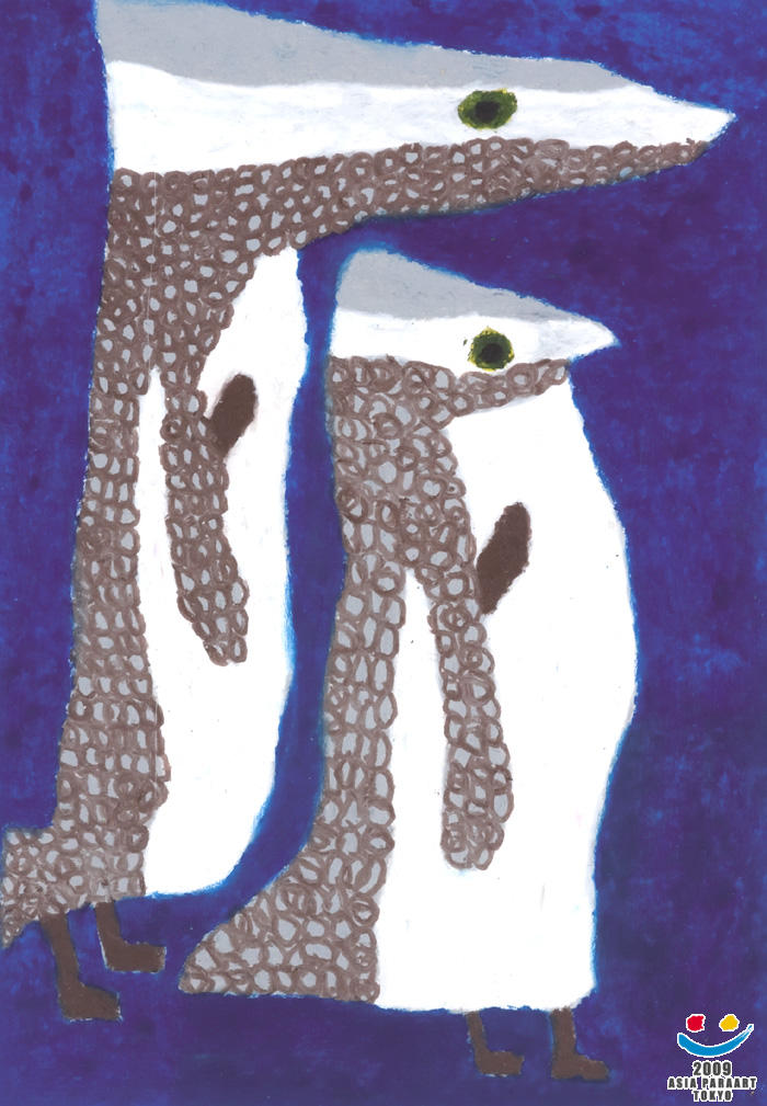 皇帝ペンギンの親子